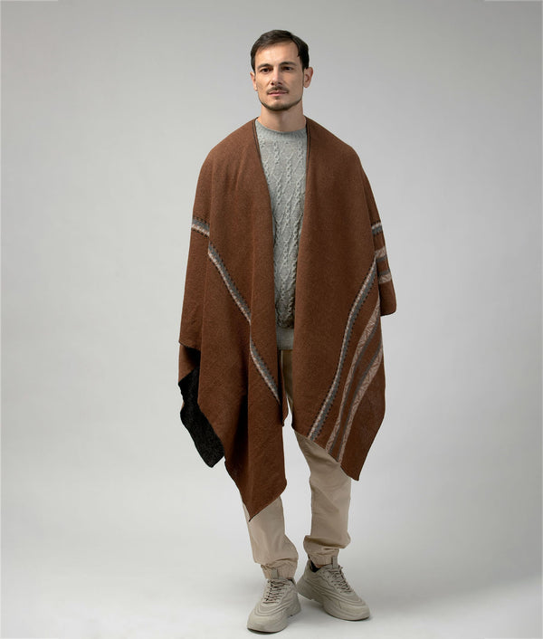 The Journey Cape Reversible - Downtown Brown And Meteorite