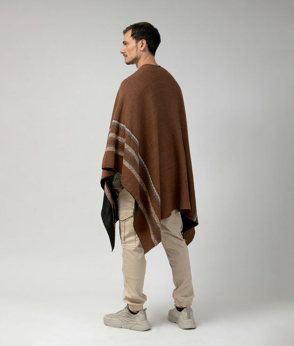 The Journey Cape Reversible - Downtown Brown And Meteorite