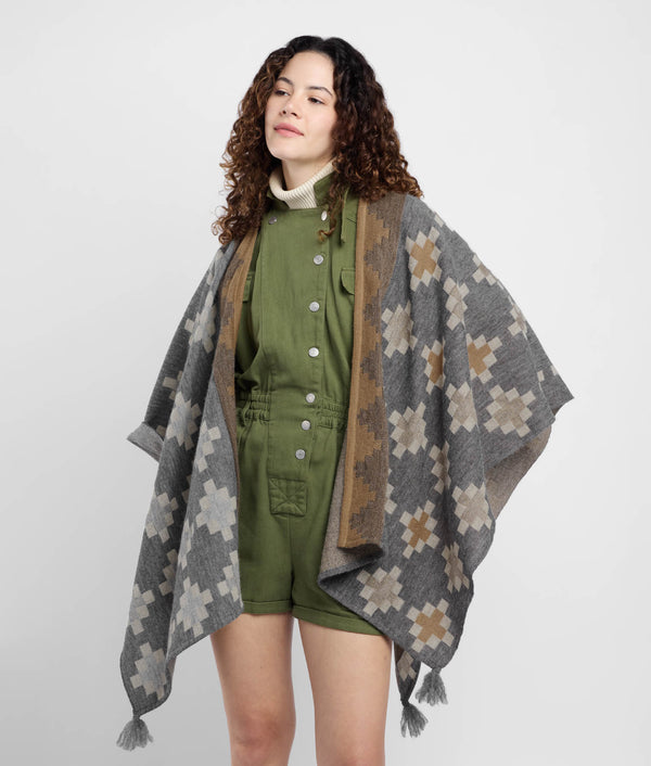 Cross View Jacquard Cape