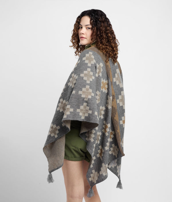 Cross View Jacquard Cape