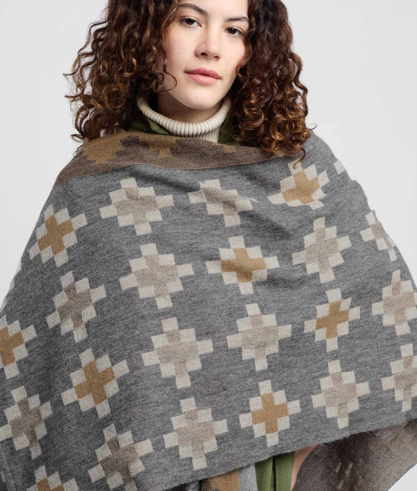 Cross View Jacquard Cape