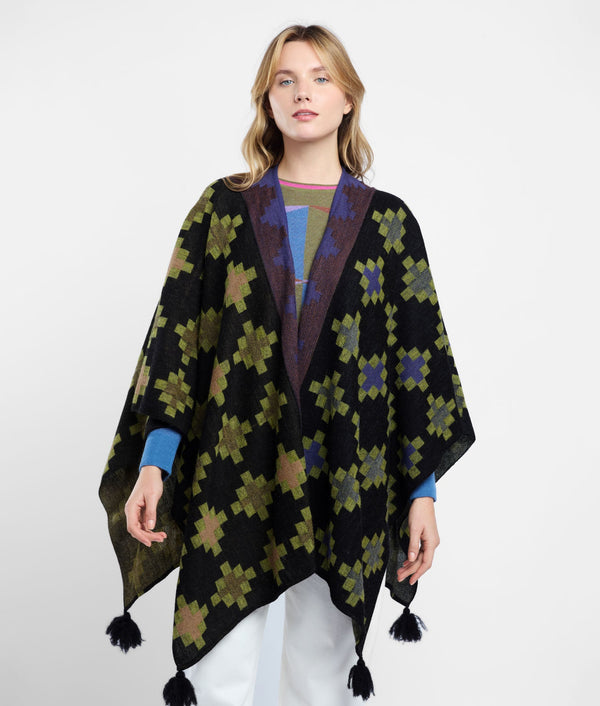 Cross View Jacquard Cape