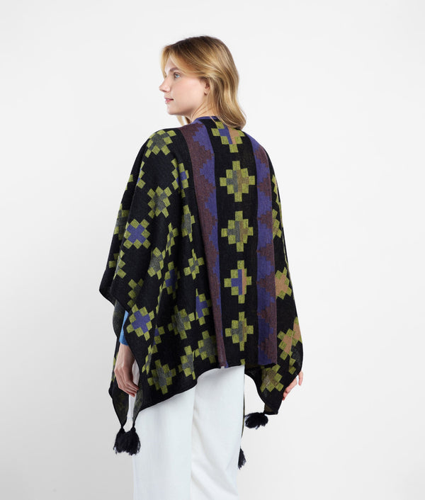 Cross View Jacquard Cape