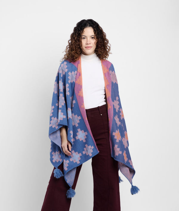 Cross View Jacquard Cape