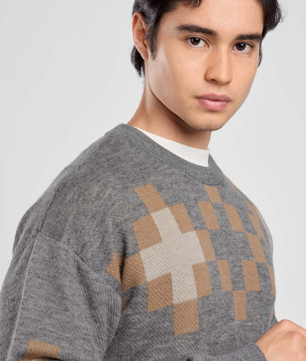 Cross Jacquard Sweater