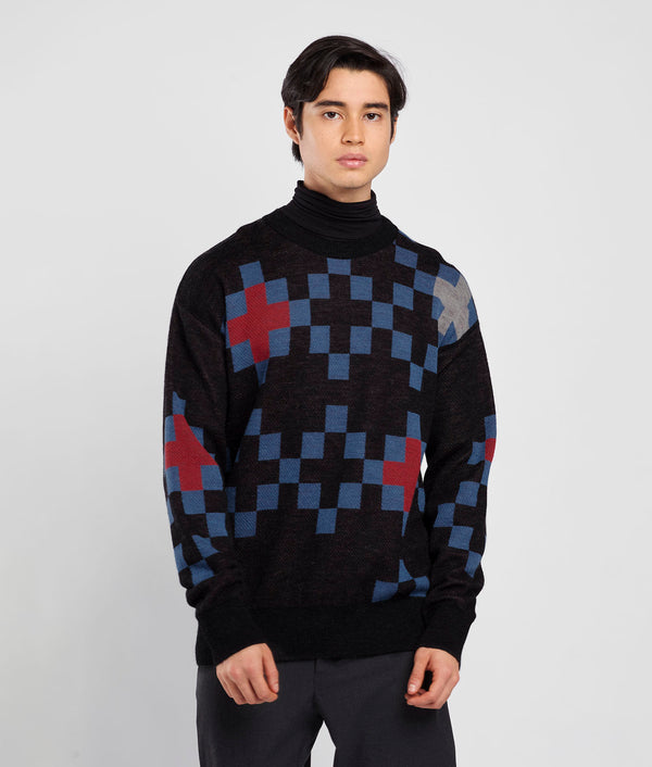 Cross Jacquard Sweater