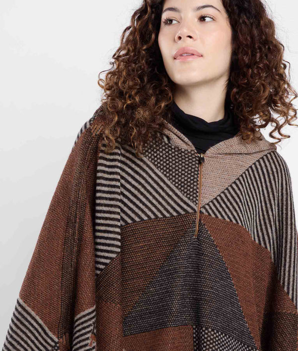 Simply Geo Hooded Poncho