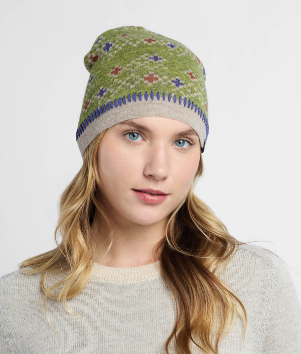 Cross View Jacquard Beanie