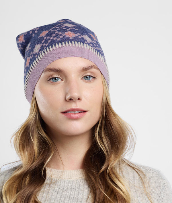 Cross View Jacquard Beanie