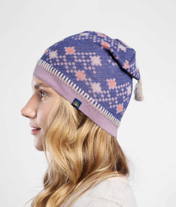 Cross View Jacquard Beanie