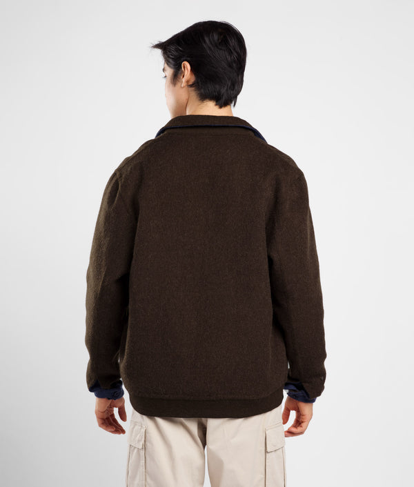 Fourties Reversible Coat - mocha bisque and skipper blue