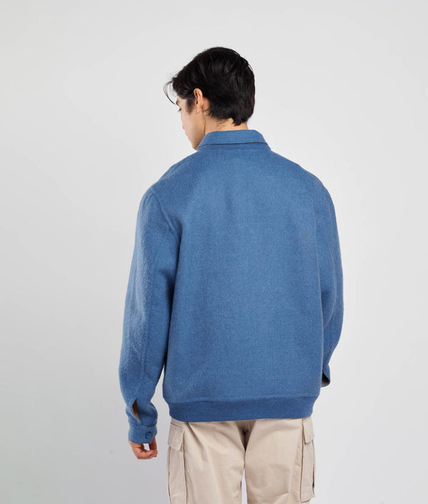 Fourties Reversible Coat - coronet blue and chateau gray