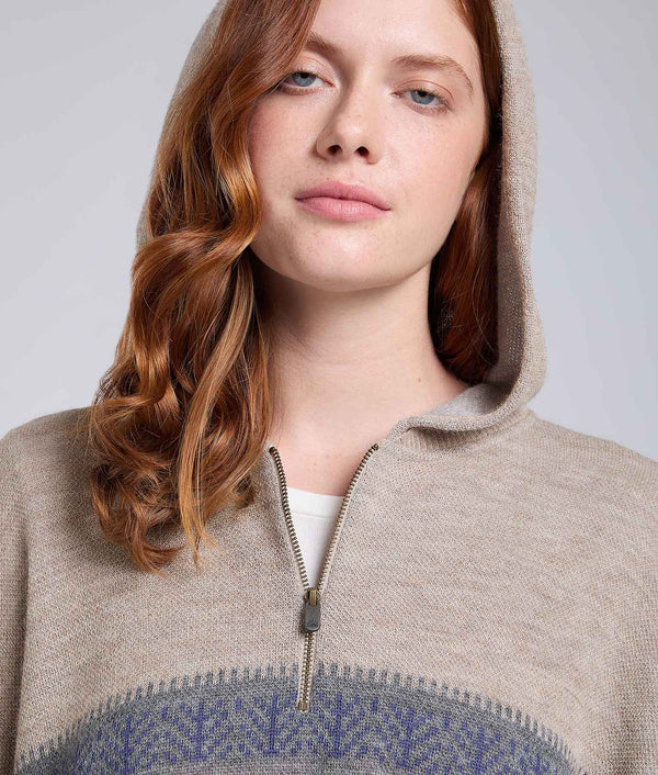 Elements Jacquard Hooded Poncho