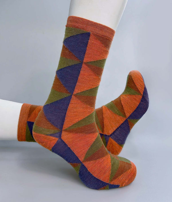 Women Socks Side - Orange