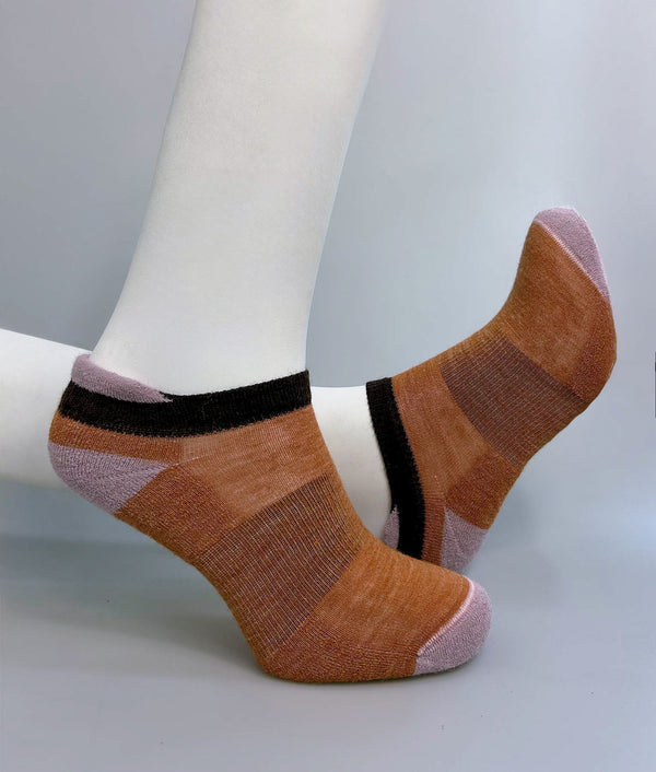 Women Socks Ankle - Brick red