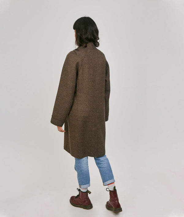 Reversible Nom Coat - Amber Brown And Dark Earth