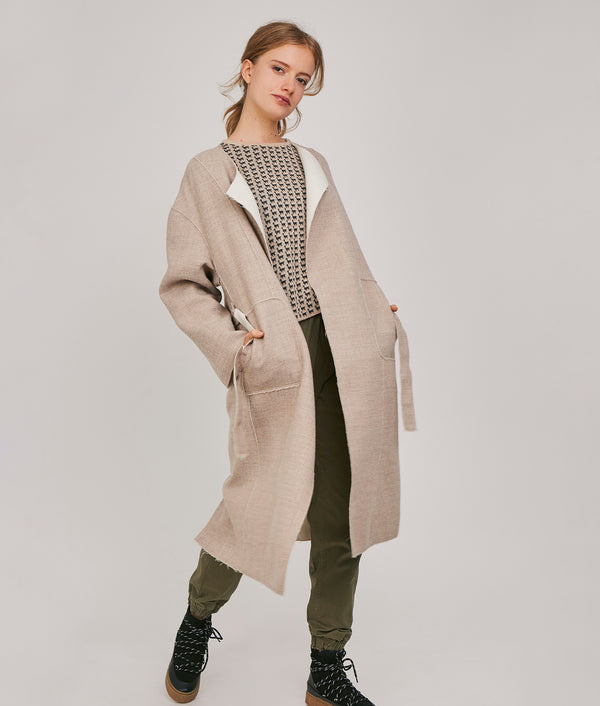 Belted Eased Reversible Coat