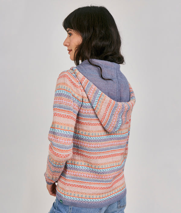 Jacquard Hoodie Cardigan
