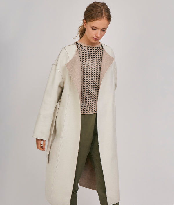 Belted Eased Reversible Coat